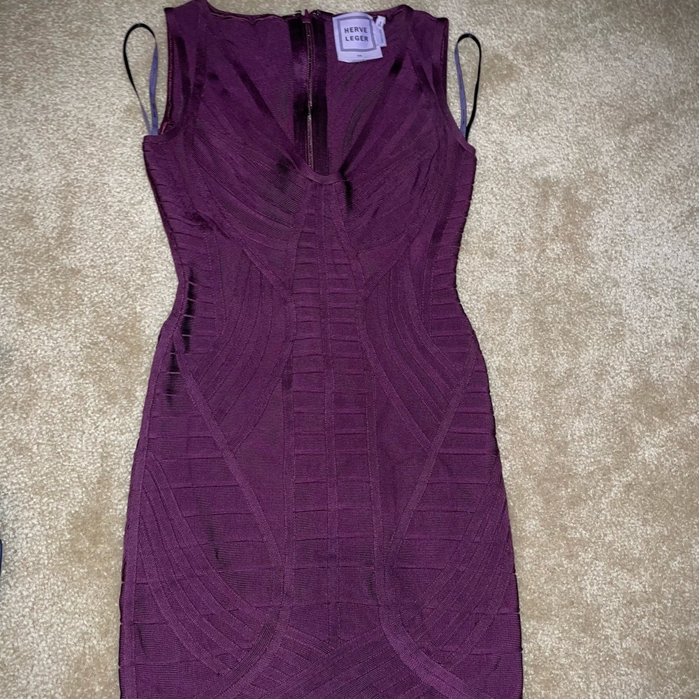 Herve Leger Bandage Dress | Size XS | Plum